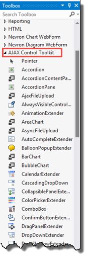 ajax control toolkit visual studio 2022